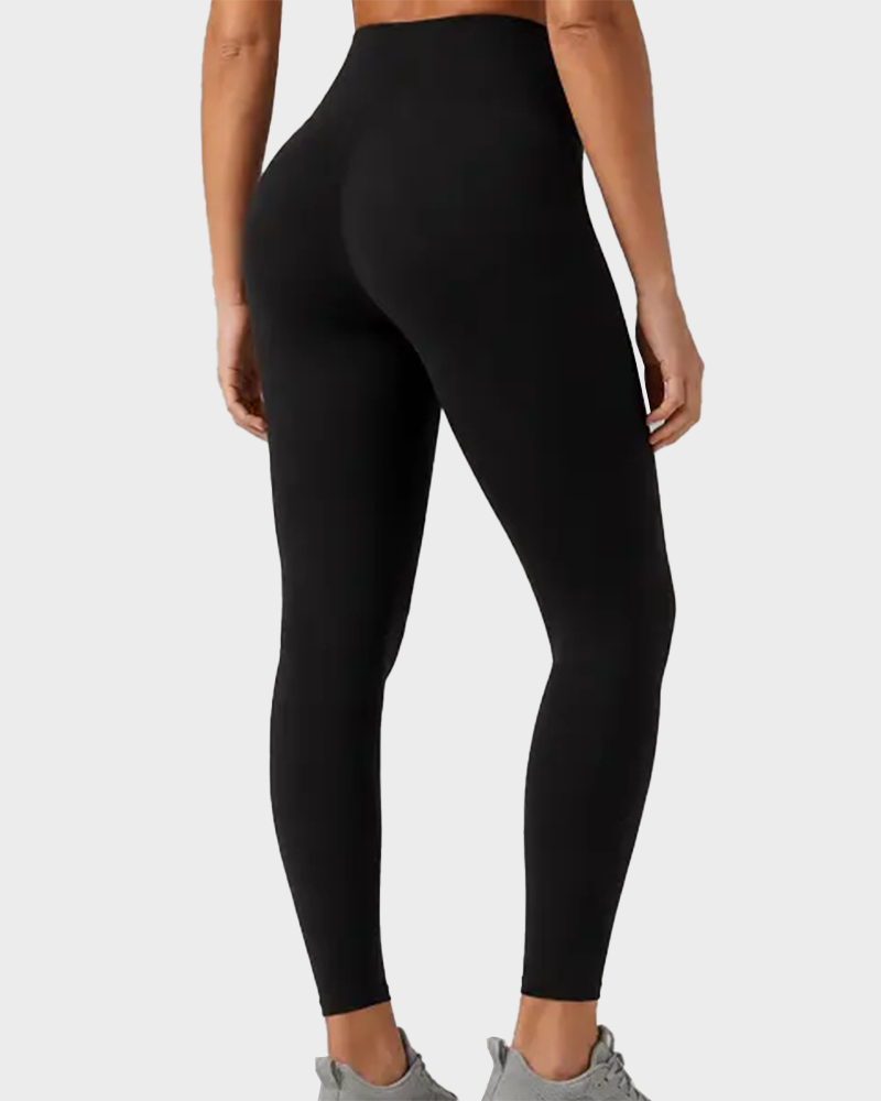 High Waisted Tummy Control Leggings Medium Compression Shaping Yoga Pants