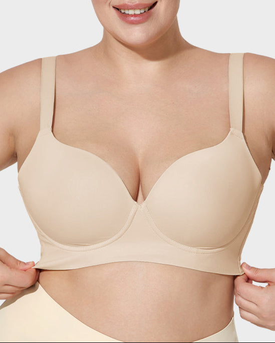 Back Smoothing Push-Up Plunge Bra