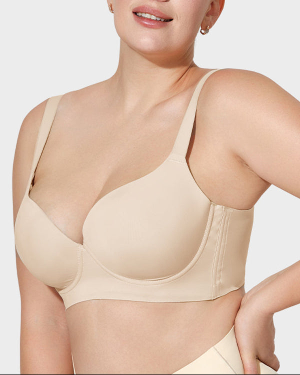 Back Smoothing Push-Up Plunge Bra