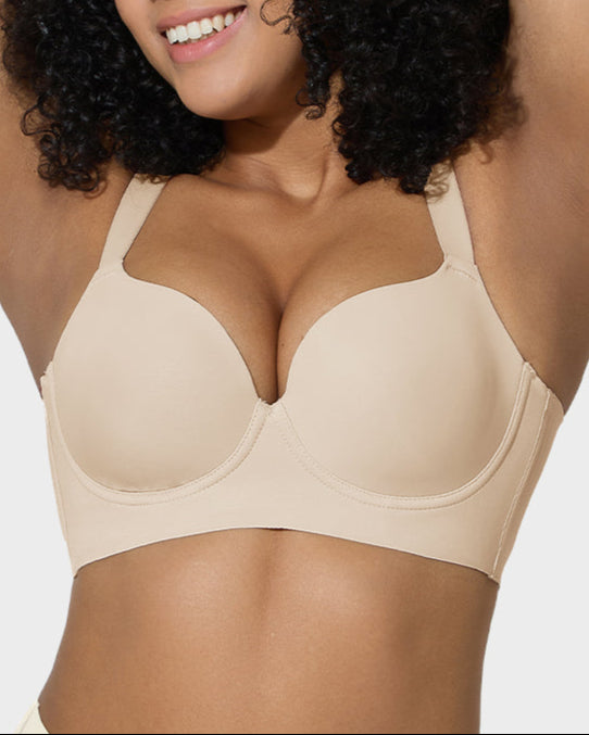 Back Smoothing Push-Up Plunge Bra