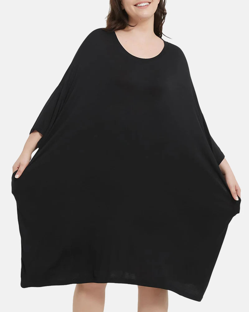 Soft Bamboo Sleepshirt with Pocket Plus Size S-5XL