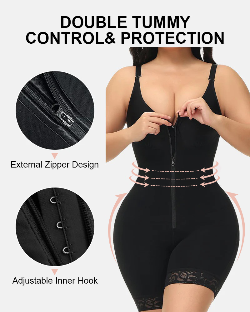 Tummy Control Butt Lifter Shaper with Zipper Crotch Fajas Colombianas