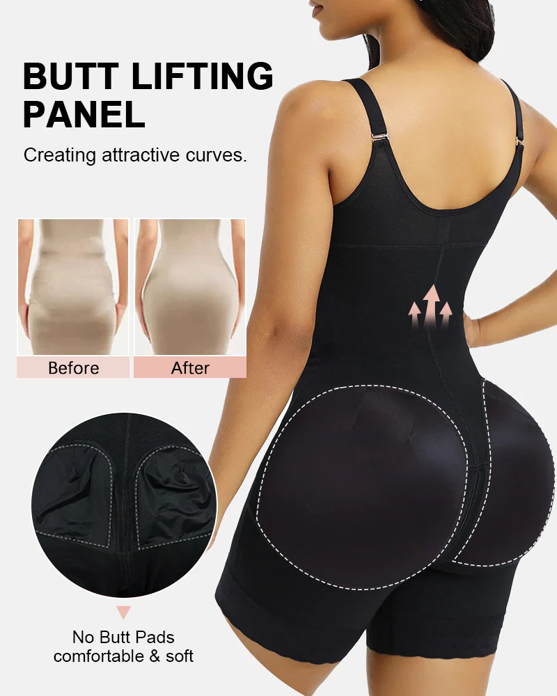 Tummy Control Butt Lifter Shaper with Zipper Crotch Fajas Colombianas