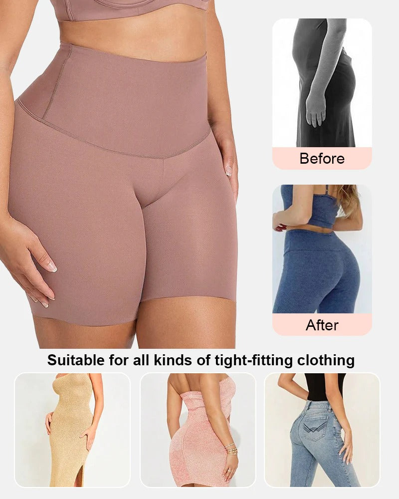 No Slip Waistband Butt Lift Tummy Control Yoga Shorts