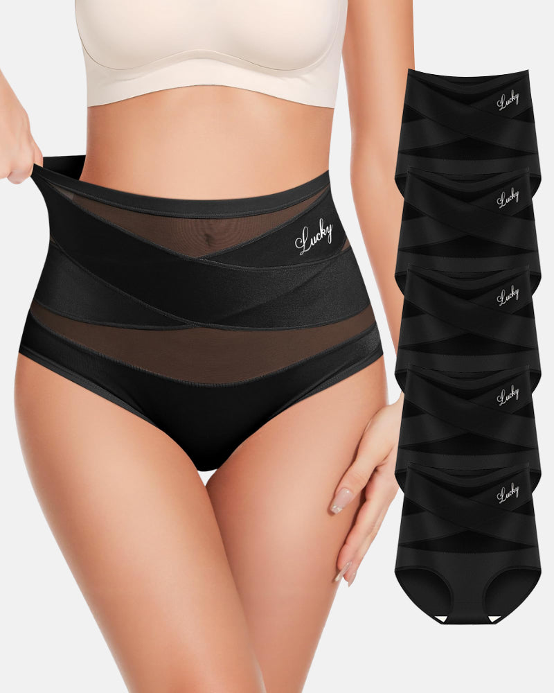 High-Waist Tummy Control Seamless Shaping Panties (5 Pack)