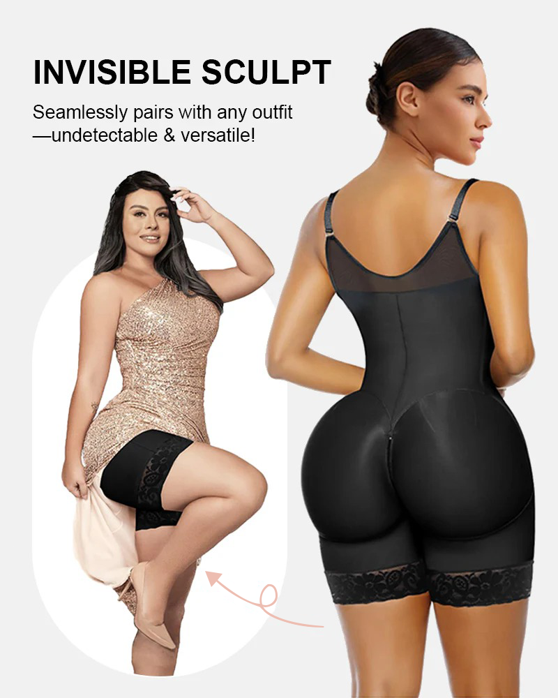 Tummy Control Butt Lifter Shaper with Zipper Crotch Fajas Colombianas