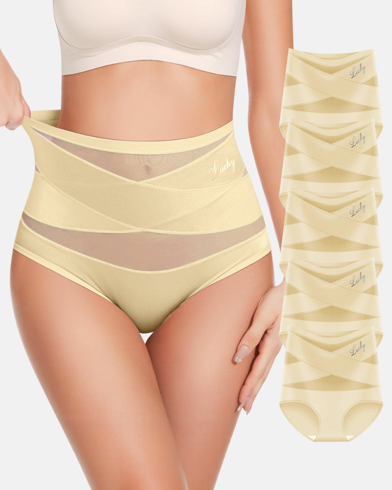 High-Waist Tummy Control Seamless Shaping Panties (5 Pack)