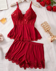 Lace-Trim Modal Cami & Shorts Pajama Set