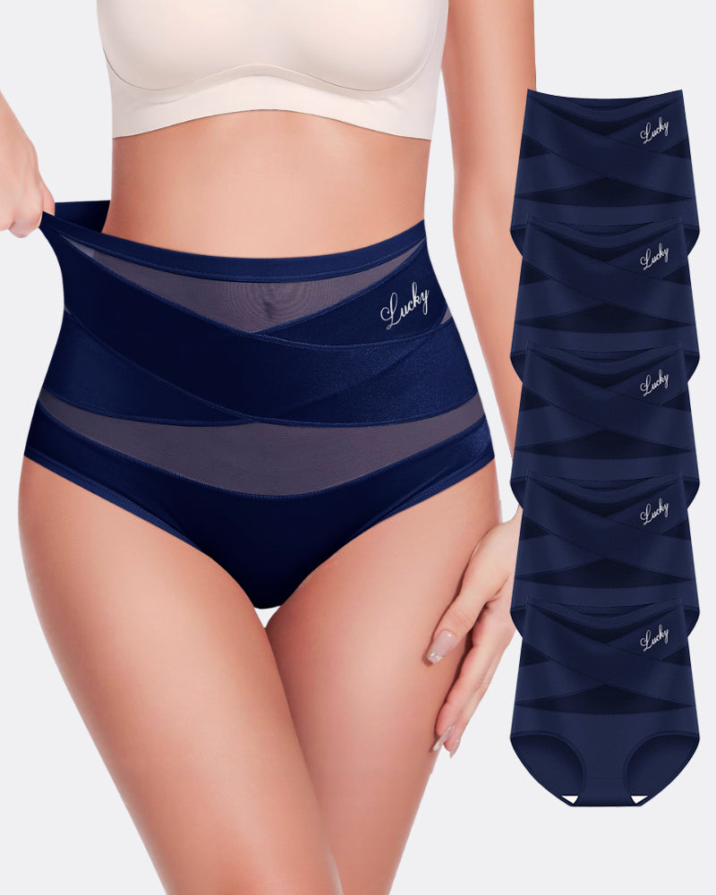 High-Waist Tummy Control Seamless Shaping Panties (5 Pack)