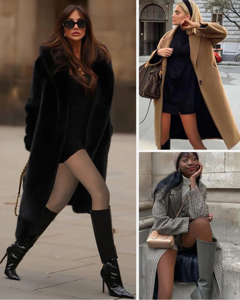 Translucent Fleece Lined Tights For All Skin Tone