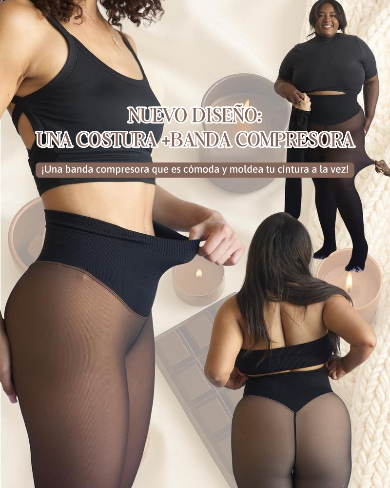 Medias Transparentes Forradas con Vellón para Todo Tipo de Piel (Compresión)