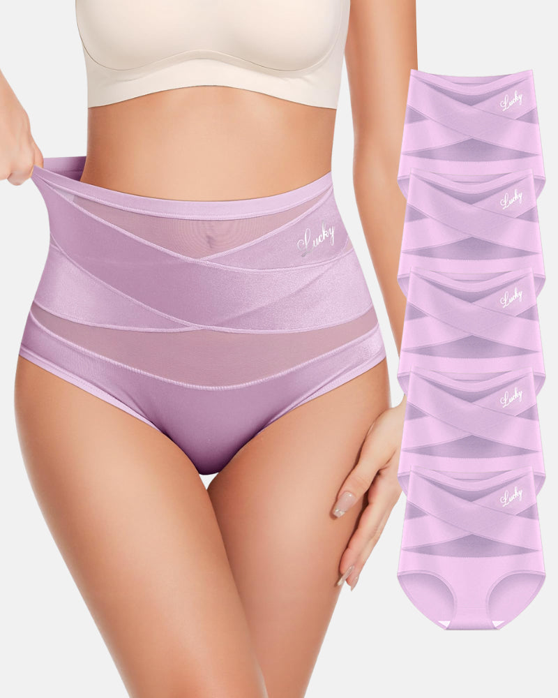 High-Waist Tummy Control Seamless Shaping Panties (5 Pack)