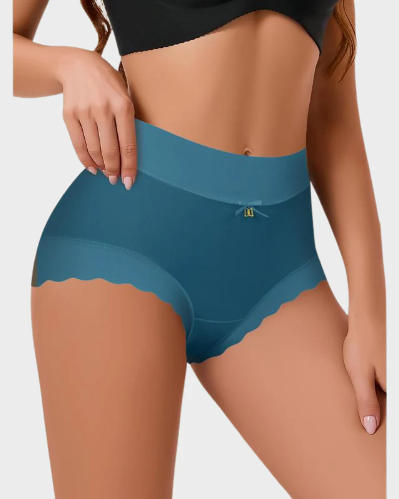 Silky High Waist Elastic Solid Women's Briefs (6 pcs)