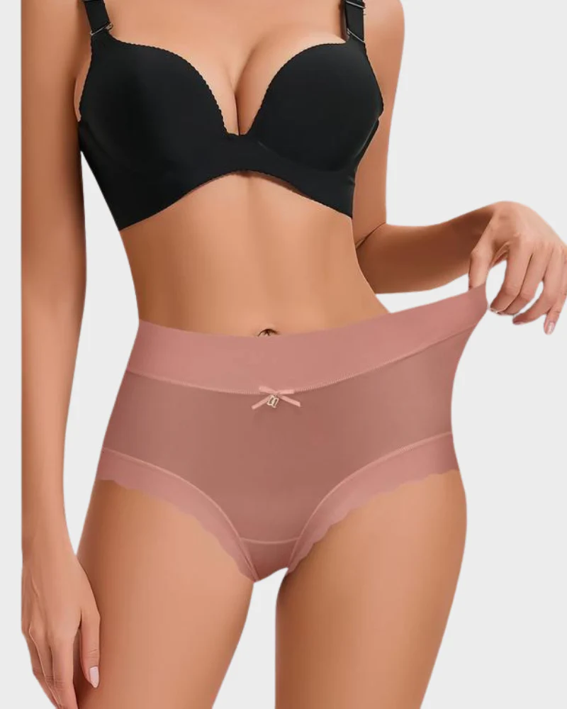 Silky High Waist Elastic Solid Women's Briefs (6 pcs)