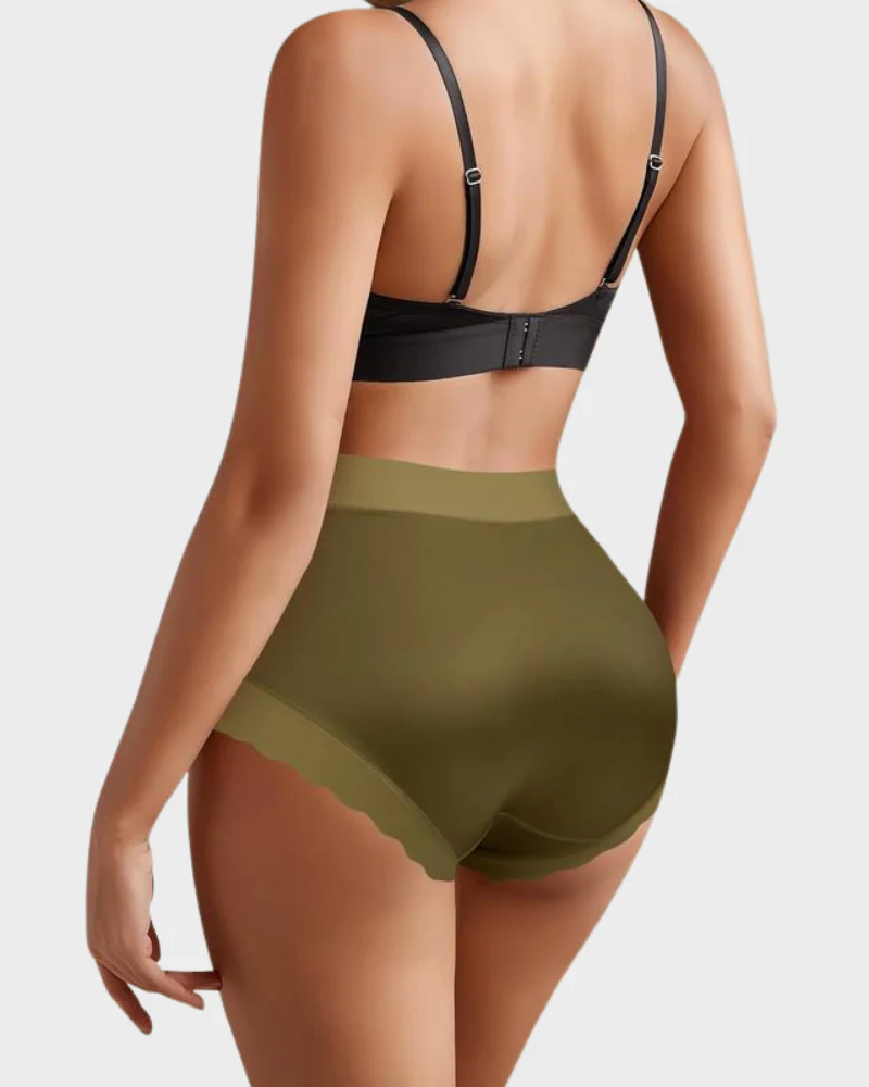 Silky High Waist Elastic Solid Women's Briefs (6 pcs)