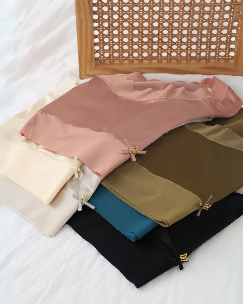 Silky High Waist Elastic Solid Women's Briefs (6 pcs)