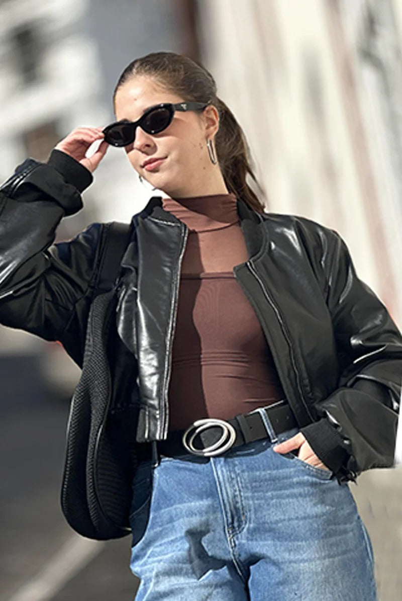 Women Long Sleeve Bodysuit Turtle Neck Shapewear