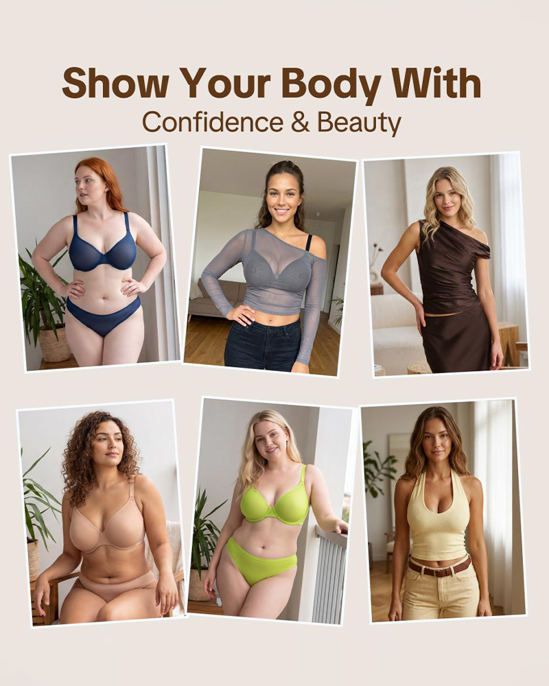 Air Light Sheer Mesh Plus Size Unlined Underwire Full Coverage Halter Bra